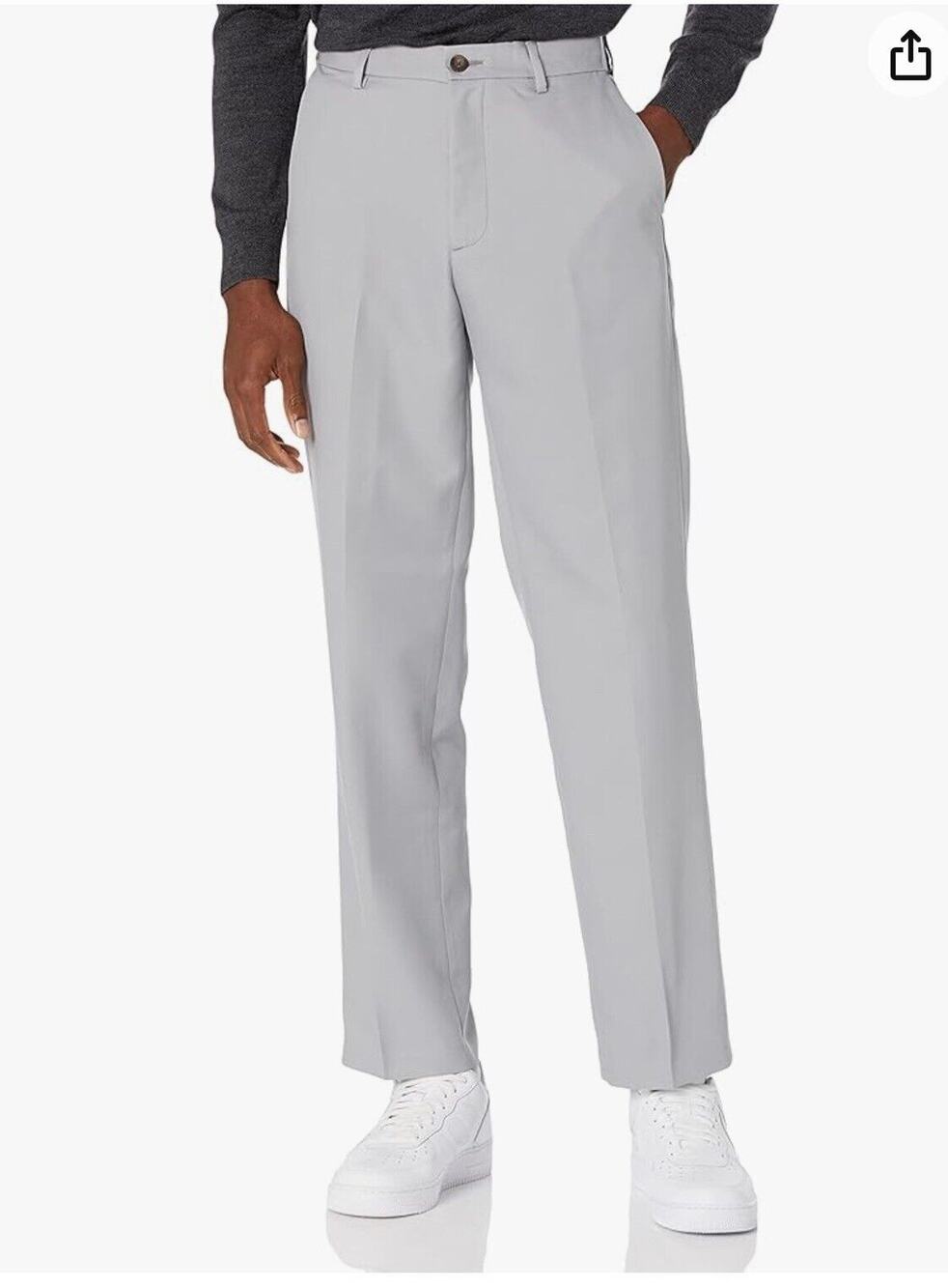 Essentials Men's Classic-Fit Expandable Waist Flat Front Dress 40X30